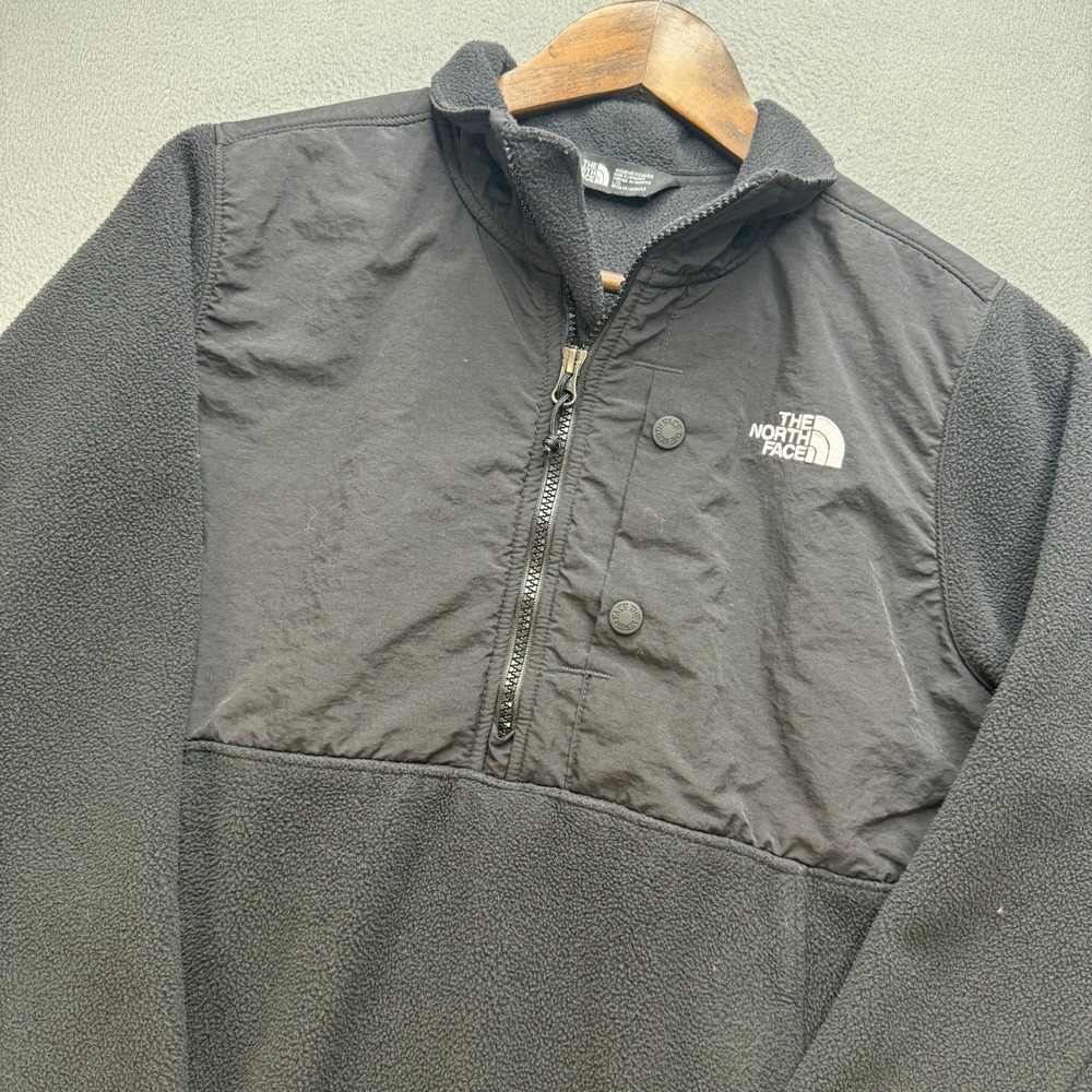 The North Face Denali Anorak Pullover Womens Large Black Fleece Nylon Jacket